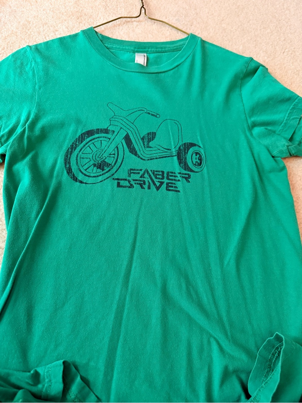 Faber Drive - American Apparel Green Crewneck Graphic Tee